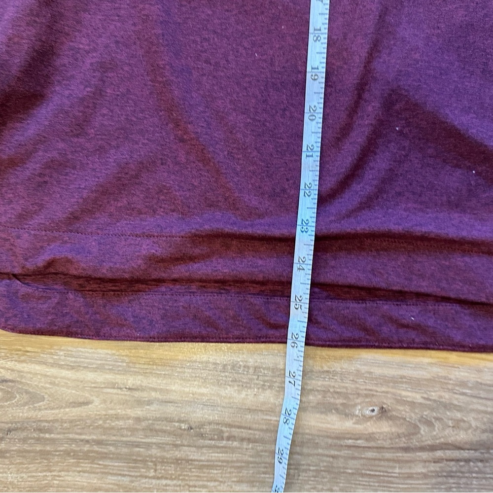 Lou & Grey Women’s Relaxed V Neck Pullover Hoodie Tunic Maroon Burgundy Sz M - Picture 7 of 8